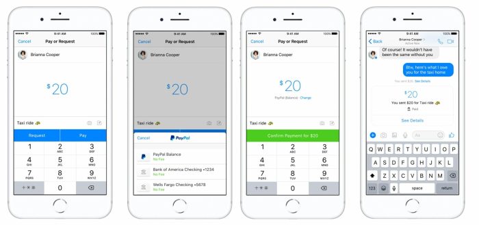 Facebook messenger could integrate apple pay